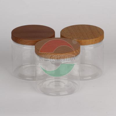 China Free Sample Custom Size / Color Plastic Square / Round Clear Pet Jars With Lid For Food for sale