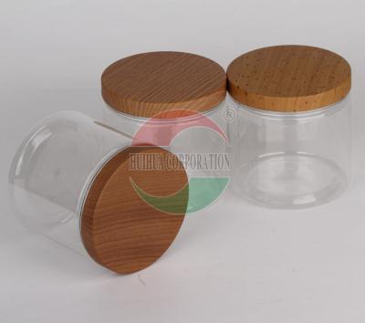 China Clear Wide Mouth Plastic Jar Recycled Pet Plastic Bottles With Screw Cap for sale