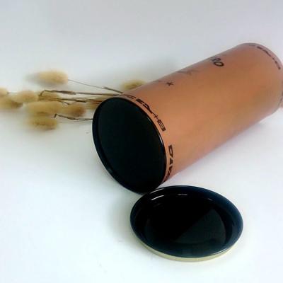 China Loose Tea Cylinder Box Packaging / 83mm Diameter Paper Tube Composite Cans for sale
