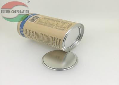China Paper Superfoods Muesli Tin Tube Packaging With Penny Lever Lid for sale