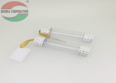 China Pantone Color Cylinder Shape Clear PVC Paper Tube Packaging With Hand Tag for sale