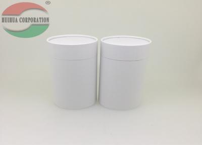 China White Round Paper Box for Coffee , Cardboard Tube Packaging With Paper Lid for sale