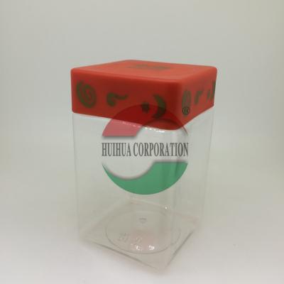 中国 広い口の正方形透明なペットびん、明確なペット瓶のオートミールの缶 販売のため