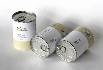 China Recyclable Food / Fruit / Nut Packing Paper Composite Cans ,  Easy Open food canister for sale