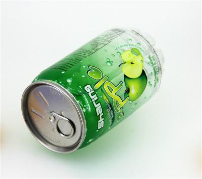 China 340ml Transparent PET Beverage Cans For Soda / Juice With Aluminum Easy Open Lid for sale