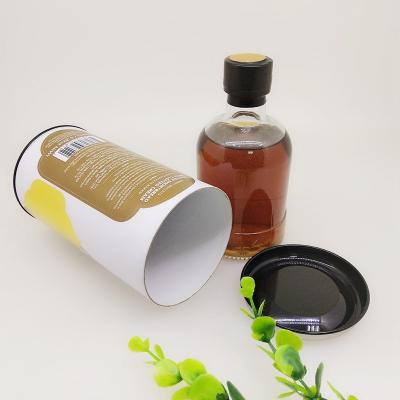 China Recycled Bottle Wine Tube Box / 83mm Inner Diameter Cardboard Tube Packaging for sale