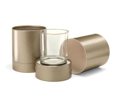 China Elegant air - proof gold stamping Paper Tube Packaging Box For Cap / Mug for sale