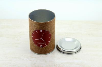 China Flexible Kraft Paper Cans Packaging With Metal Lids For T-Shirt And Gift for sale
