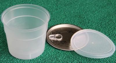 China 450ml Transparent PP Products Plastic Can Food Container with PE plastic cap for sale