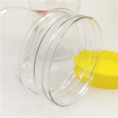 China Non - Toxic Food Grade Clear Plastic Cylinder / 10oz Peanut Butter Bottles for sale