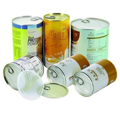 China Air proof EZ open Paper Composite Rice Cans recycled round , gift tube packaging for sale