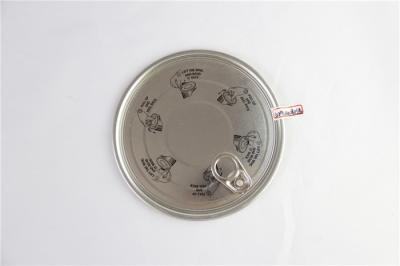 China Airtight Silver Tin Can Lid Easy Open End , 0.21 - 0.23 mm Thickness for sale