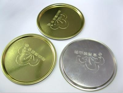 China 73mm 300# Round Tin Can Bottom Lids Silver Aluminum Tinplate 0.23mm Thickness for sale