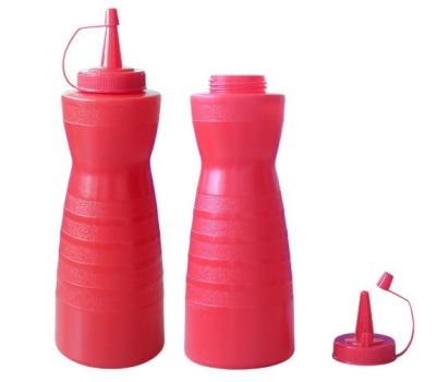 China Environmental Red Pear Shaped cooking oil Bottle Pastic squeeze Container for sale