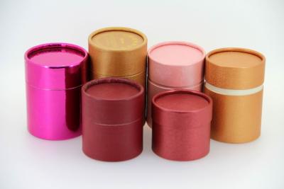 China Colorful shiny / glossy / matt surface paper cans cosmetics gift cardboard tube packaging for sale