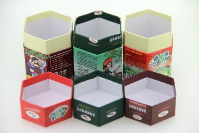 China Tea Paper Cans Packaging Hexagon Shape Paper Cans. for sale
