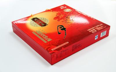China Elegent Red Printed Recycled Paper Gift Boxes , Moon Cake packaging for sale