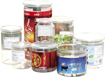China Dry fruit / nut / Biscuit Clear wide mouth Pet Jars Food Canister 1200ml for sale