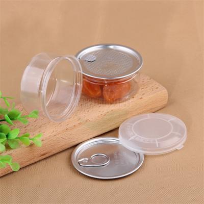 China 100ml Leaves Easy Open Cans , Childproof Lid Food Jars With Embossing Logo for sale
