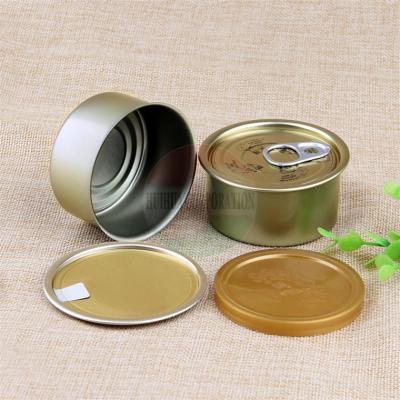 China FDA Empty Tin Cans / Pop Top Easy Open Canned Fishery Ring Pull Metal Tin Food Cans for sale