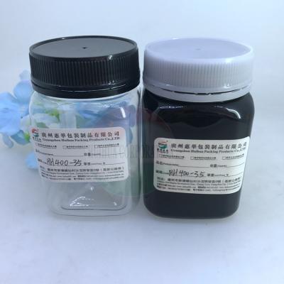 China Cosmetics 8oz Matte Black Pet Plastic Jars With Screw Lids for sale