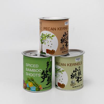 China Airtight Paper Tube Cans Packaging With Easy Open Lid Tamper Proof for sale