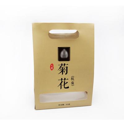 China Tea Exquisite Paper Packaging Boxes With Window and Handle Custom Size for sale