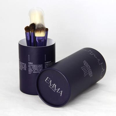 China Luxurious Purple Cylinder Paper Can Packaging for Cosmetics and Skin Care Products for sale