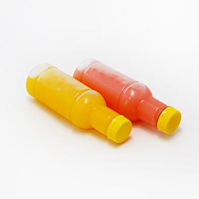 China Transparent Beverage Plastic Juice Bottle 250ml with Screw Cover for sale