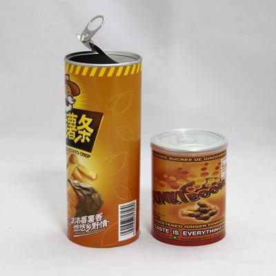 China Water Proof SGS Custom  Paper Composite Cans for Sweet Potato Crisp, Chips , Snack Food for sale