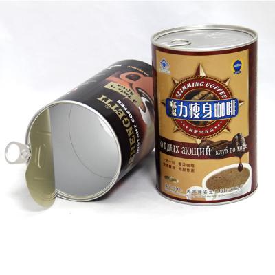 China Cylinder Brown Paper Can Packaging for Instant Coffee / Milk Powder / Nuts OEM for sale