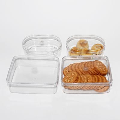 China Caja plástica transparente material FDA del envase de la galleta del ANIMAL DOMÉSTICO de encargo del picosegundo en venta