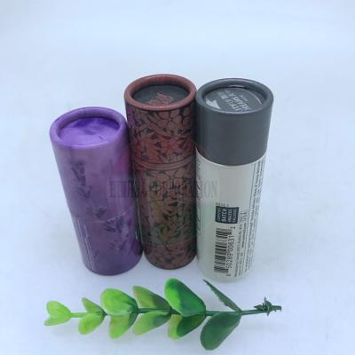China Recycled Cardboard Lipstick Packaging Tube Cosmetic Empty Kraft Paper Lipstick Tubes en venta