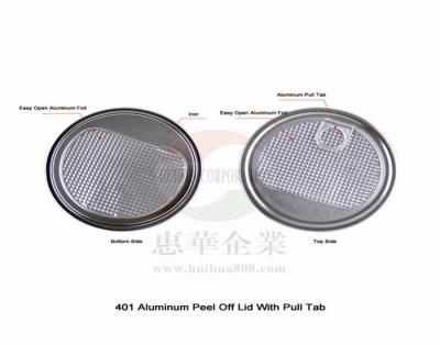 China Round mini embossed aluminium foil lids , light weight easy open can lid for sale