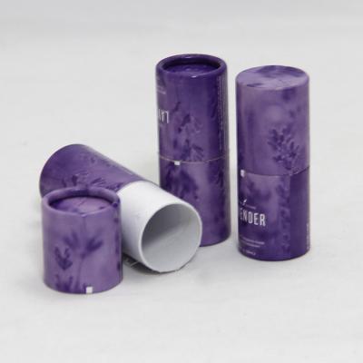 China Pantone Purple Paper Tube Cans packaging gloss lamination for lip stick packaging for sale