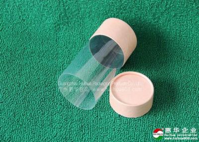China Customised CMYK Color Paper Tube packaging matt lamination Paper Cosmetic Container With PVC Window for sale