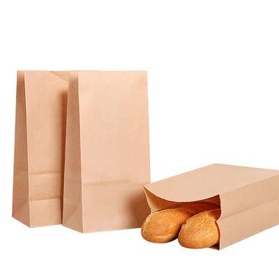China Recycled Kraft Paper Take Away Packaging Restaurant Bags Food Delivery for sale