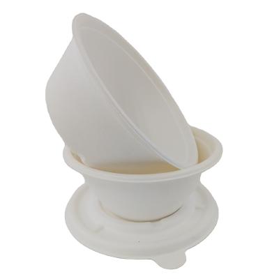 China 24oz Hot Noodle Soup Sugercane Pulp Disposable Takeaway Bowls Eco Friendly for sale