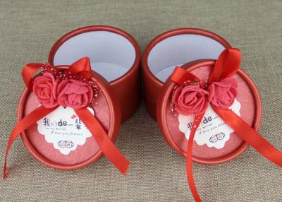 中国 赤い結婚式のリボンを小型 Carboard のペーパー缶の包装と分類する習慣 販売のため