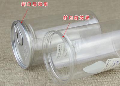 China Customized Clear Plastic Cylinder Full Open , PET Plastic Cylinder Tube 65mm Diameter for sale