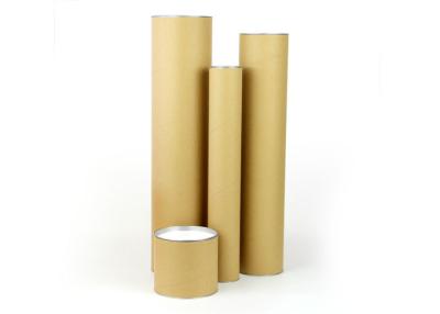 China Movable Metal Cap Paper Composite Cans Without Label Map Packaging Tubes for sale