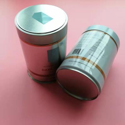 China Empty Round Airtight Coffee Tin Plate Cans Tinplate Tea Packaging Tin Box for sale