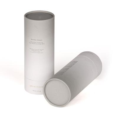 China OEM White Cosmetic Cardboard Tube Packaging with Silk Screen Printing for sale