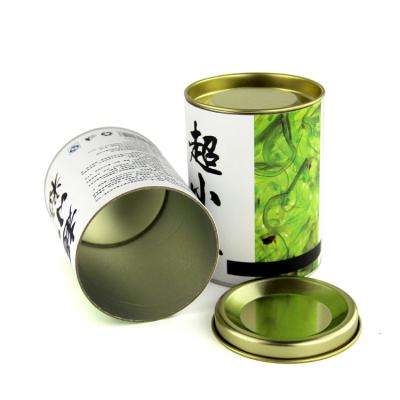 China ODM Food Grade Packaging Paper Tube with Iron Cap for Tea / Coffee for sale