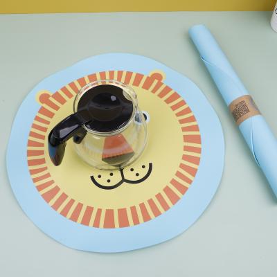 China Customized Print Dining Table Mat Food Placemats Kids Silicone Placemat for sale