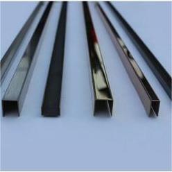 China 0.8mm 1mm U Profile Stainless Steel Trim Tile Edging Strips Decoration for sale