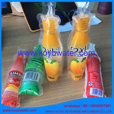 China energy drinks shape sachet packing machine for perfume/KOYO bottle shape pouch packing mac for sale