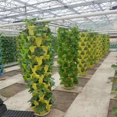 China Large Hydroponic Grow Tower Agricultural Greenhouse Rotary Aeroponic for sale