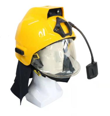 中国 4G命令ソフトウェアVMSとの生きている流出の消防士のヘルメットのABS火証拠IRの熱イメージのカメラSOS警報 販売のため