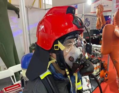 China Gas Detection Fireman Helmet IR Thermal Imaging Camera Fire Proof Safety Helmet Camera à venda